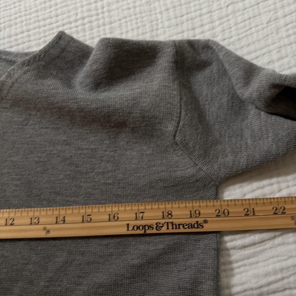J.Crew Sweater Tunic Womens XS Gray 100% Merino Wool Crewneck Pockets Long - Picture 9 of 14